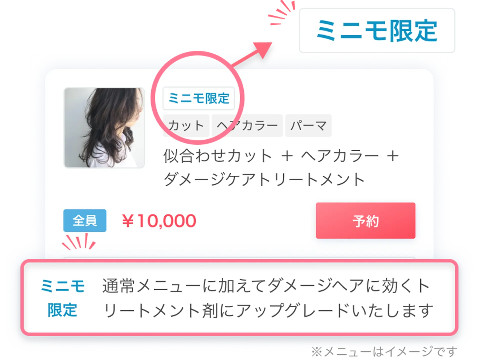 「ミニモ限定」ラベルが目印